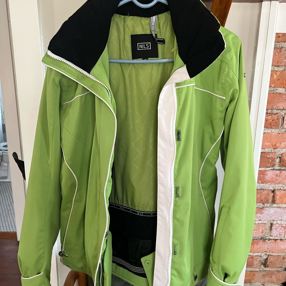 NILS Lime Green Jacket with White Trim